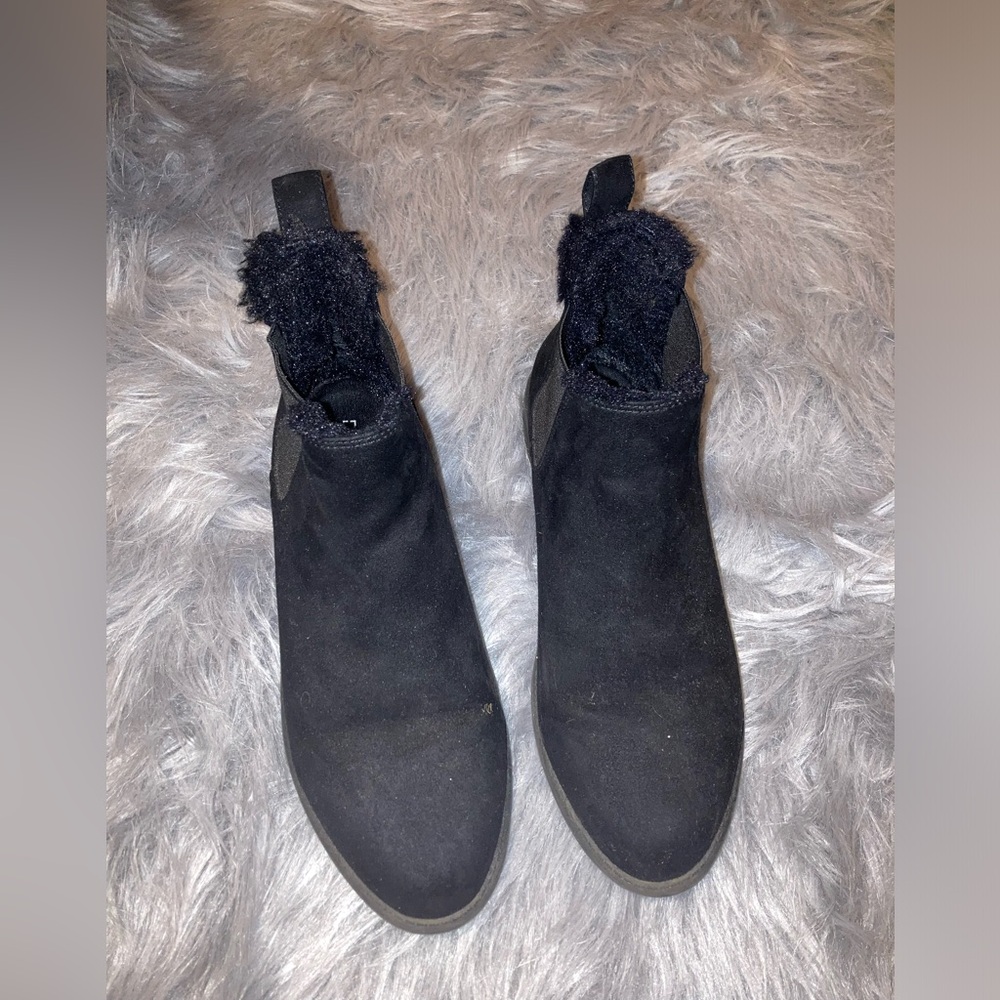 H&M faux fur Chelsea ankle boots size 40